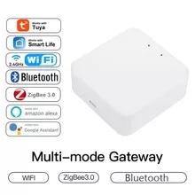 [6934 sold]:Tuya Smart Gateway Hub Multi-mode Smart Home Bridge WiFi Bluetooth ZigBee APP Wireless Remote Control Alexa Google Home