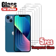 [9518 sold]:5PCS Screen Tempered Glass For iPhone 14 13 12 11 Pro Max 12 13 Mini Screen Protective For iPhone X XR XS Max 8 7 6 Plus SE 2020