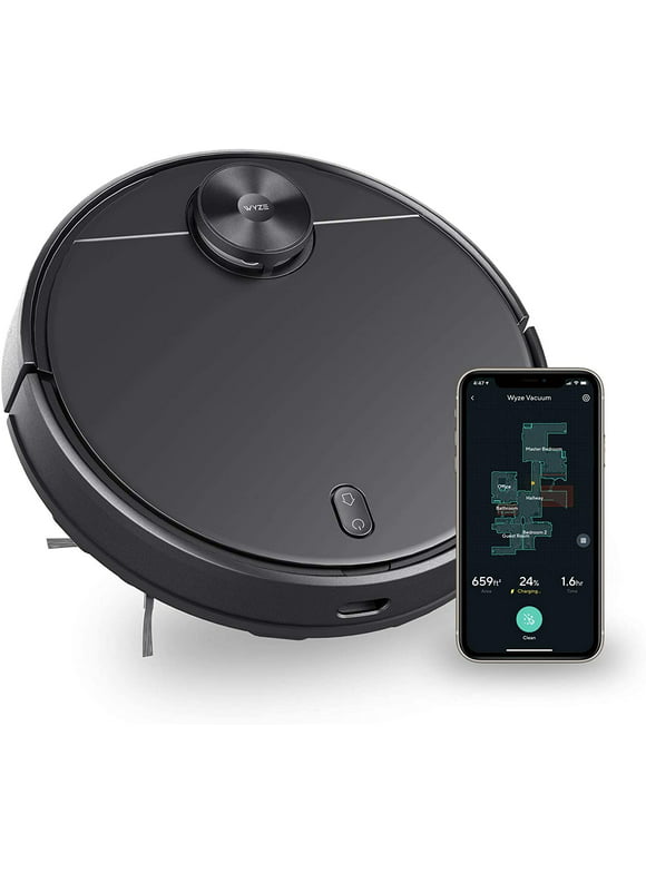 #22 | Wyze Robot Vacuum with LiDAR Room Mapping, 2,100Pa Strong Suction, Straight-line Movements, Virtual Walls, Ideal for Pet Hair, Hard Floors and Carpets, Wi-Fi Connected Robotic Vacuum &