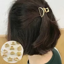 [6314 sold]:2022 Women Hair Golden Pearl Claw Polygon Bear Flower Alloy Candy Hair Clip Hairpin Super Fairy Hairclip Girls Fashion Accessory