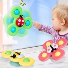 [12496 sold]:1pcs Baby Cartoon Fidget Spinner Toys Colorful Insect Gyro Educational Toy Kids Fingertip Rattle Bath Toys for Boys Girls Gift