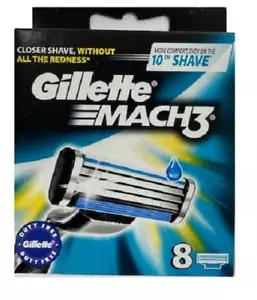 [11073 sold]Gillette Mach3 Refill Cartridge Razor Blades for Mach 3, 8 Count