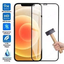 [5099 sold]:9D Full Protection Glass For Apple iPhone 12 mini 11 Pro Max X XS XR Screen Protector Film For iphone 7 8 6 6S Plus 5S SE Glass