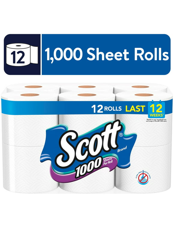 #46 | Scott 1,000 Toilet Paper, 12 Rolls, 1,000 Sheets per Roll