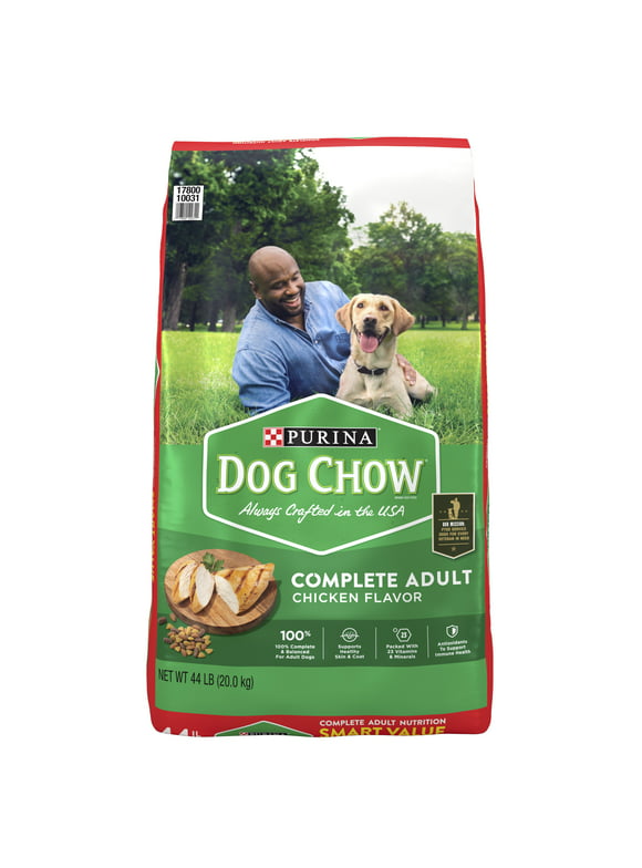 #17 | Purina Dog Chow Complete Adult Dry Dog Food Kibble With Chicken Flavor, 44 lb. Bag