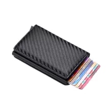 [9062 sold]:New Men women smart RFID wallet Card Holder fashion purse Aluminum alloy Business Credit Bank Card Holder Casual Mini wallet