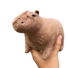 [8153 sold]:Simulation Fluffty Capybara Stuffed Animals Plush Toy Soft Dolls Real Life Capybara Dolls Kids Toys Peluche Christmas Gift 18cm