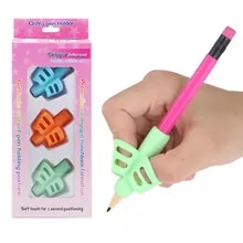 [9134 sold]:3Pcs/Set Soft Silica Pencil Grasp Two-Finger Gel Pen Grips Children Writing Training Correction Tool Pens Holding for Kids Gifts