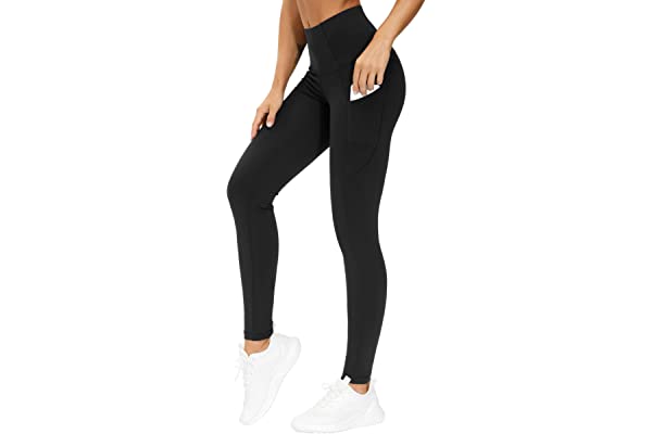 #95 | THE GYM PEOPLE Thick High Waist Yoga Pants with Pockets, Tummy Control Workout Running Yoga Leggings for Women