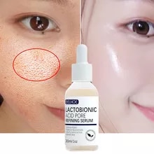 [7128 sold]:Lactobionic Acid Pore Shrink Face Serum Hyaluronic Acid Moisturizing Nourish Smooth Pores Repair Essence Firm Korean Cosmetics