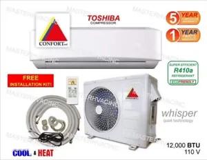 [14657 sold]12,000 BTU Ductless Air Conditioner, Heat Pump Mini Split 110V 1 Ton With/Kit