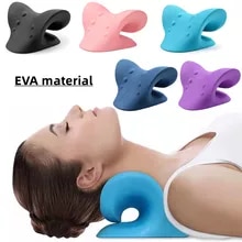 [5027 sold]:Neck Massage Pillow Neck Shoulder Cervical Chiropractic Traction Device Massage Pillow for Pain Relief Body Neck Massager