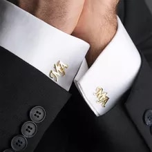 [5466 sold]:Tangula Custom Cufflinks for Groom Stainless Steel Men's Initials Cufflinks Personalized Wedding Best Man Jewelry Gift