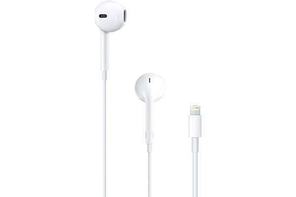 #26 | Apple EarPods Headphones with Lightning Connector. Microphone with Built-in Remote to Control Music, Phone Calls, and Volume. Wired Earbuds for iPhone