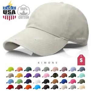 [15426 sold]Cotton Baseball Cap Ball Dad Hat Adjustable Plain Solid Washed Men Washed PC