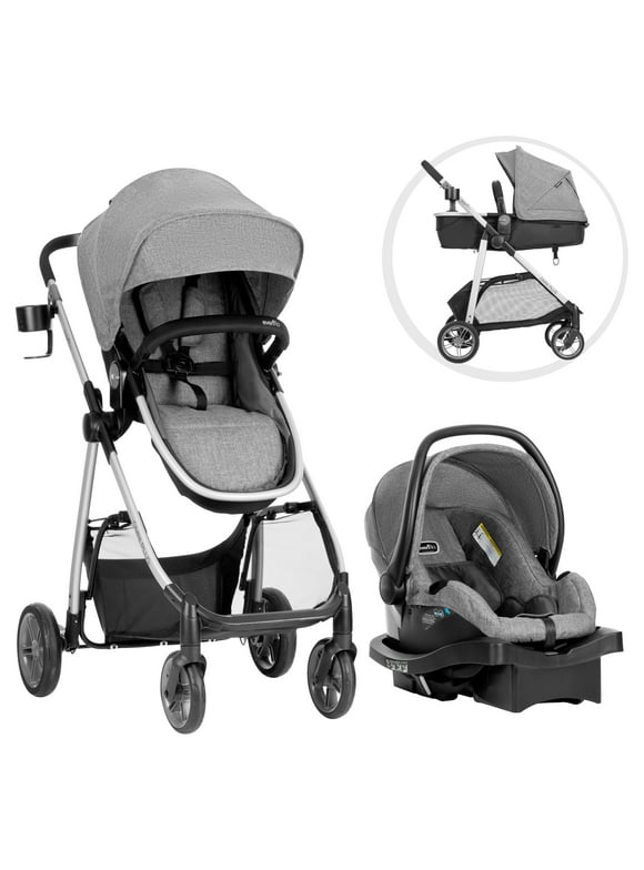 #38 | Evenflo Mylar Gray Omni Plus Modular Travel System with LiteMax Sport Rear-Facing Infant Car Seat