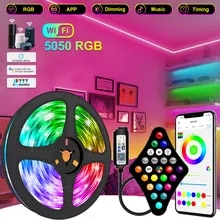 [14760 sold]:Led Strip Lights RGB 5050 Waterproof 5M-30M Wifi Phone Control Led Flexible Ribbon Tape for TV Backlight Room Home Party