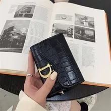 [5366 sold]:Women Short Wallet Small Fashion Luxury Brand Leather Purse Ladies Card Bag For Women Clutch Female Purse Money Clip Wallet 2022