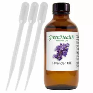 [11828 sold]4 fl oz GreenHealth Lavender Essential Oil w/ 3 Free Droppers