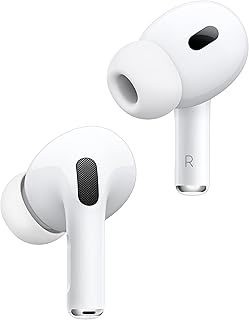 Apple AirPods Pro 2 Wireless Earbuds, Bluetooth Headphones, Active Noise Cancellation, Hearing Aid Feature, Transparency, Personalized Spatial Audio, High-Fidelity Sound, H2 Chip, USB-C