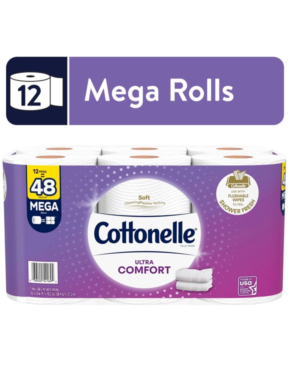 #20 | Cottonelle Ultra Comfort Toilet Paper, 12 Mega Rolls