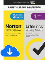 #63 | Norton - 360 Deluxe (3-Device) with LifeLock Identity Advisor (1 Adult) (6-Month Subscription with Auto Renewal) - Android, Apple iOS, Mac OS, Windows [Digital]