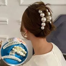 [5911 sold]:New Elegant Big Pearl Hair Claw Clips for Women Big Size Acrylic Hair Clips Hairpin Hair Crab Barrettes Hair Accessories