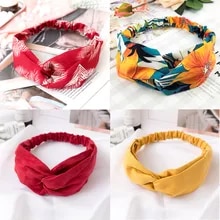 [6009 sold]:Women Cross Solid color Hair Bands Girls Print Flower Headbands Fashion Turban Make up Hair Accessories FD127