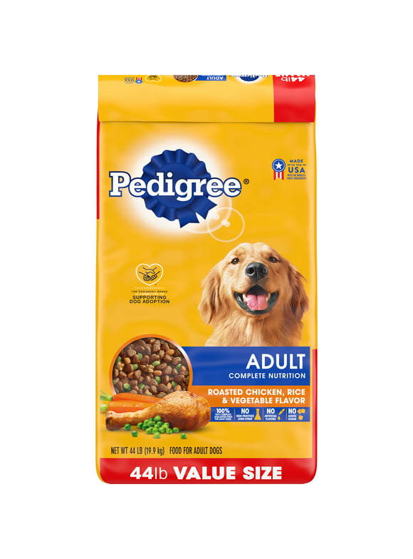 #32 | PEDIGREE Complete Nutrition Roasted Chicken, Rice & Vegetable Dry Dog Food for Adult Dog, 44 lb. Bag