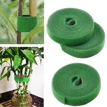 [5357 sold]:3Pcs 2m Plant Ties Nylon Plant Bandage Tie Home Garden Plant Shape Tape Hook Loop Bamboo Cane Wrap Support Accessories