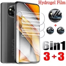 [5260 sold]:6-in-1 Hydrogel Film for Xiaomi Poco X3 Pro F3 M3 GT Screen Protectors for Redmi Note 10 9 Pro 10s 9T 9S 8T 5G Camera Lens Film