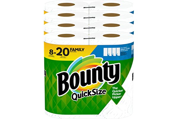 #42 | Quick Size Paper Towels, White, 4 Packs Of 2 Family Rolls = 8 Family Rolls