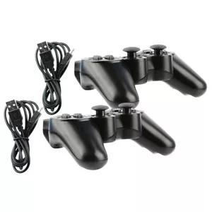 [12684 sold]2x Black Wireless Bluetooth Video Game Controller Pad For Sony PS3 Playstation 3