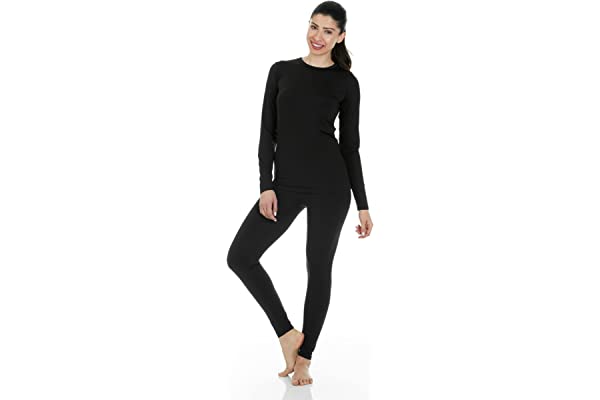 #97 | Thermajane Long Johns Thermal Underwear for Women Fleece Lined Base Layer Pajama Set Cold Weather