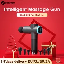 [8762 sold]:BOOSTER M2-12V LCD Display Massage Gun Professional Deep Muscle Massager Pain Relief Body Relaxation Fascial Gun Fitness