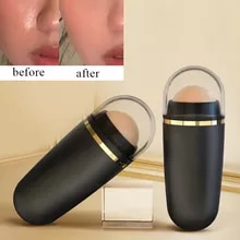 [7949 sold]:1pcs Face Oil Absorbing Roller Skin Care Tool Volcanic Stone Oil Absorber Washable Facial Oil Removing Care Skin Makeup Tool