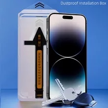 [5976 sold]:Premium Screen Protector for iPhone 14 13 12 Pro Max Tempered Glass Edge to Edge Full Cover Easy Install Auto-Dust Removal Kit