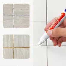 [13615 sold]:Haile White Waterproof Tile Marker Grout Pen Wall Seam Pen 10Color Optional,for Tiles Floor Bathroom Decontamination Seam Repair