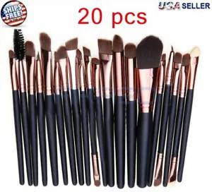 [27381 sold]20pcs Makeup BRUSHES Kit Set Powder Foundation Eyeshadow Eyeliner Lip Brush NEW