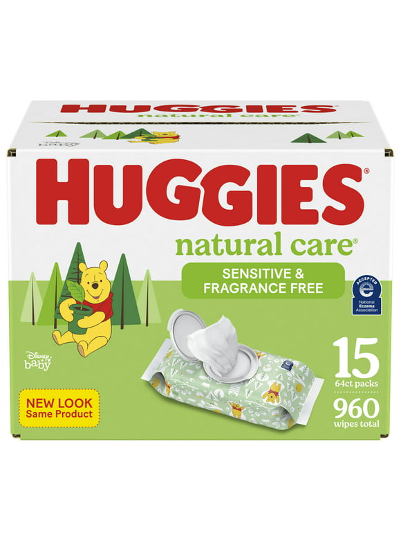 #41 | Huggies Natural Care Sensitive Baby Wipes 15 pack, 960 wipes