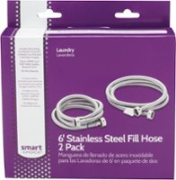 #67 | Smart Choice - 6' Stainless-Steel Washing Machine Fill Hose (2-Pack) - Silver