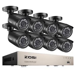 [12134 sold]ZOSI 8CH 5MP Lite DVR 1080P Outdoor CCTV Security Camera System Kit Night Vision