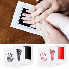 [5077 sold]:Baby Care Non-Toxic Baby Handprint Footprint Imprint Kit Baby Souvenirs Newborn Footprint Ink Pad Infant Tooth Mini Box Gifts