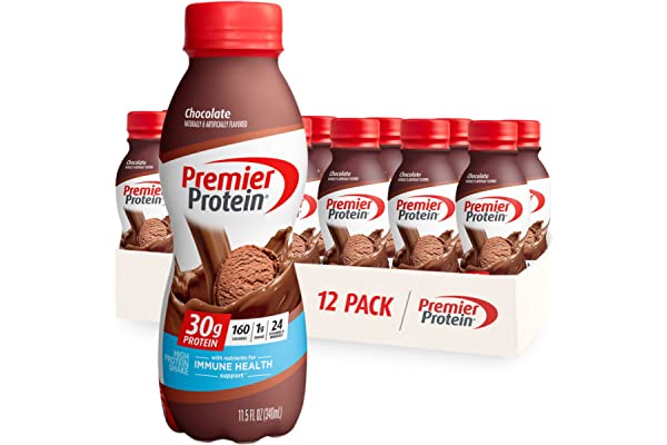 #47 | Premier Protein Shake 30g Protein 1g Sugar 24 Vitamins Minerals Nutrients to Support Immune Health, Chocolate, 11.5 Fl Oz (Pack of 12)