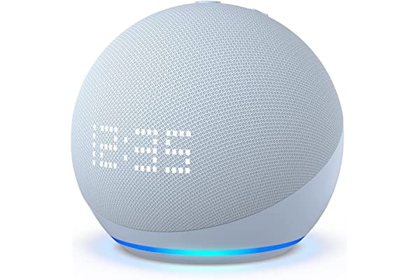 #36 | All-New Echo Dot (5th Gen, 2022 release) with clock | Smart speaker with clock and Alexa | Cloud Blue