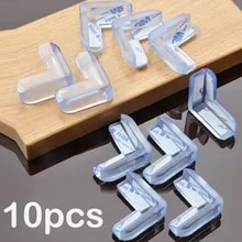 [7526 sold]:10pcs Baby Safety Silicone Protector Table Corner Edge Protection Cover Electric Socket Protection Children Anticollision Guards