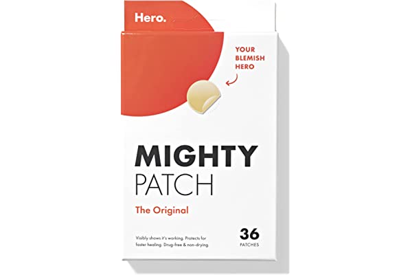 #17 | Mighty Patch Original from Hero Cosmetics - Hydrocolloid Acne Pimple Patch for Covering Zits and Blemishes, Spot Stickers for Face and Skin, Vegan-friendly and Not Tested on Animals (3