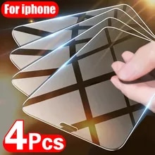 [5990 sold]:4PCS Tempered Glass for iPhone 14 13 Pro Max Plus XR X XS Screen Protector for iPhone 12 11 Pro Max Mini 7 8 6 6S Plus SE Glass