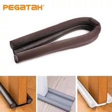 [8729 sold]:95*10cm Waterproof Seal Strip Draught Excluder Stopper Door Bottom Guard Double Silicone Rubber Seal Dustproof Soundproof Strips