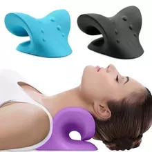 [13148 sold]:Neck Massage Pillow Neck Shoulder Cervical Chiropractic Traction Device Massage Pillow for Pain Relief Body Neck Massager